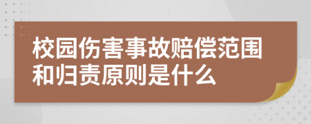 校园伤害事故赔偿范围和归责原则是什么