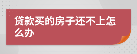 贷款买的房子还不上怎么办