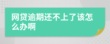 网贷逾期还不上了该怎么办啊