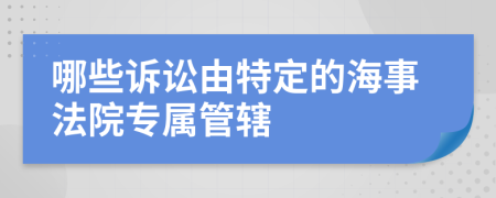 哪些诉讼由特定的海事法院专属管辖