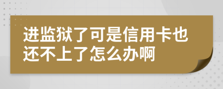 进监狱了可是信用卡也还不上了怎么办啊