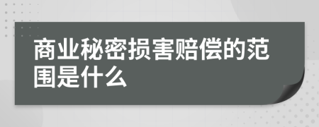 商业秘密损害赔偿的范围是什么