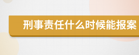 刑事责任什么时候能报案