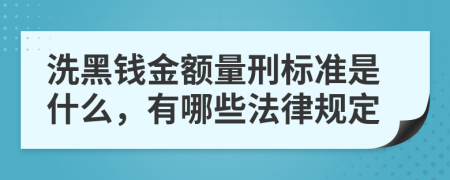 洗黑钱金额量刑标准是什么，有哪些法律规定