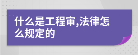 什么是工程审,法律怎么规定的