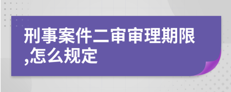 刑事案件二审审理期限,怎么规定