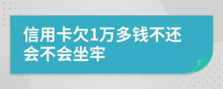 信用卡欠1万多钱不还会不会坐牢