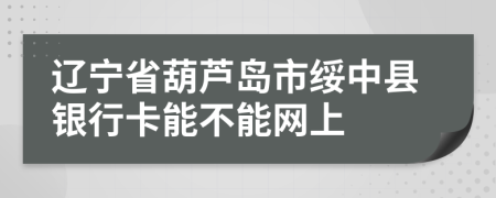 辽宁省葫芦岛市绥中县银行卡能不能网上