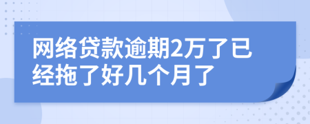 网络贷款逾期2万了已经拖了好几个月了