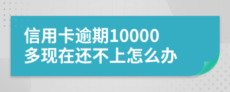 信用卡逾期10000多现在还不上怎么办