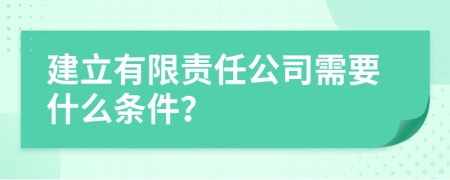 建立有限责任公司需要什么条件？