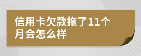 信用卡欠款拖了11个月会怎么样