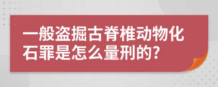 一般盗掘古脊椎动物化石罪是怎么量刑的?