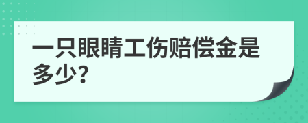 一只眼睛工伤赔偿金是多少？