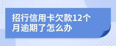 招行信用卡欠款12个月逾期了怎么办