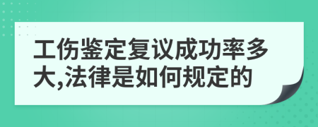 工伤鉴定复议成功率多大,法律是如何规定的