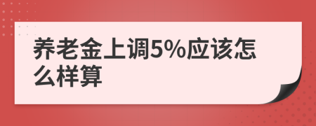 养老金上调5%应该怎么样算