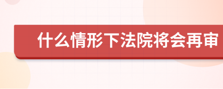 什么情形下法院将会再审