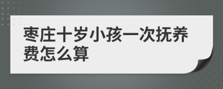 枣庄十岁小孩一次抚养费怎么算