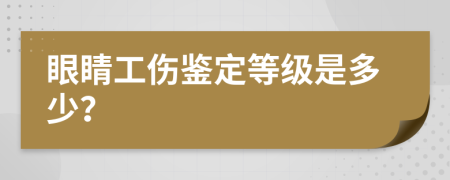 眼睛工伤鉴定等级是多少？