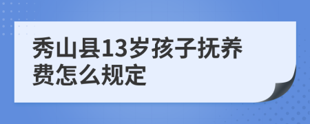 秀山县13岁孩子抚养费怎么规定