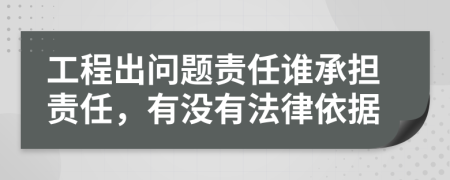 工程出问题责任谁承担责任，有没有法律依据