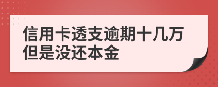 信用卡透支逾期十几万但是没还本金