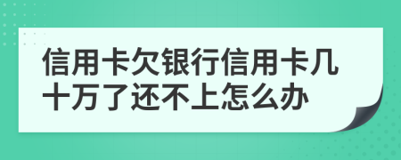 信用卡欠银行信用卡几十万了还不上怎么办