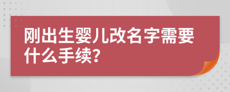 刚出生婴儿改名字需要什么手续？