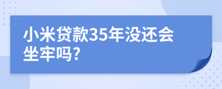 小米贷款35年没还会坐牢吗?