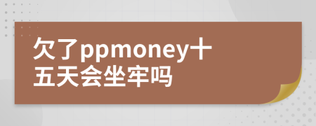 欠了ppmoney十五天会坐牢吗