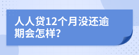 人人贷12个月没还逾期会怎样？