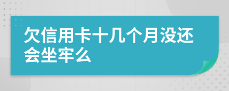 欠信用卡十几个月没还会坐牢么