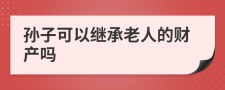 孙子可以继承老人的财产吗