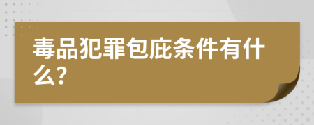 毒品犯罪包庇条件有什么？