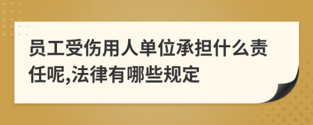员工受伤用人单位承担什么责任呢,法律有哪些规定