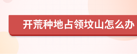 开荒种地占领坟山怎么办