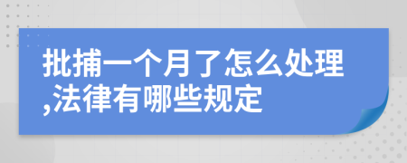 批捕一个月了怎么处理,法律有哪些规定