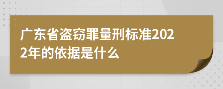 广东省盗窃罪量刑标准2022年的依据是什么