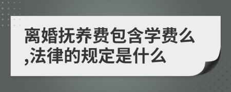 离婚抚养费包含学费么,法律的规定是什么