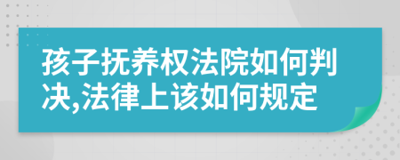 孩子抚养权法院如何判决,法律上该如何规定