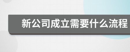 新公司成立需要什么流程