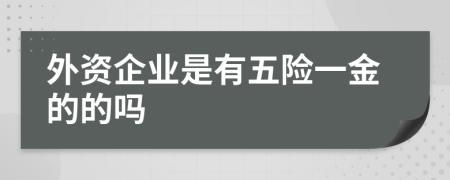 外资企业是有五险一金的的吗