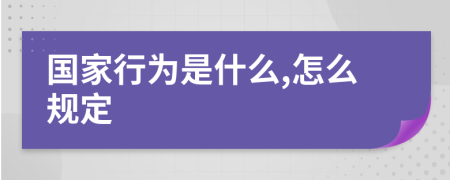 国家行为是什么,怎么规定