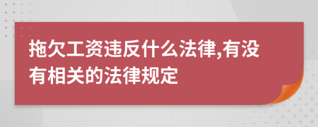 拖欠工资违反什么法律,有没有相关的法律规定