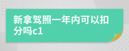 新拿驾照一年内可以扣分吗c1