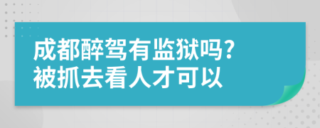 成都醉驾有监狱吗? 被抓去看人才可以