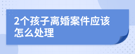 2个孩子离婚案件应该怎么处理