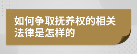 如何争取抚养权的相关法律是怎样的