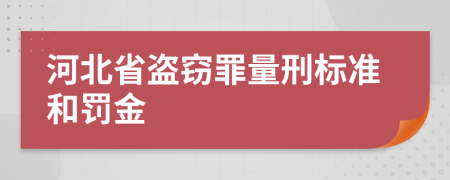 河北省盗窃罪量刑标准和罚金